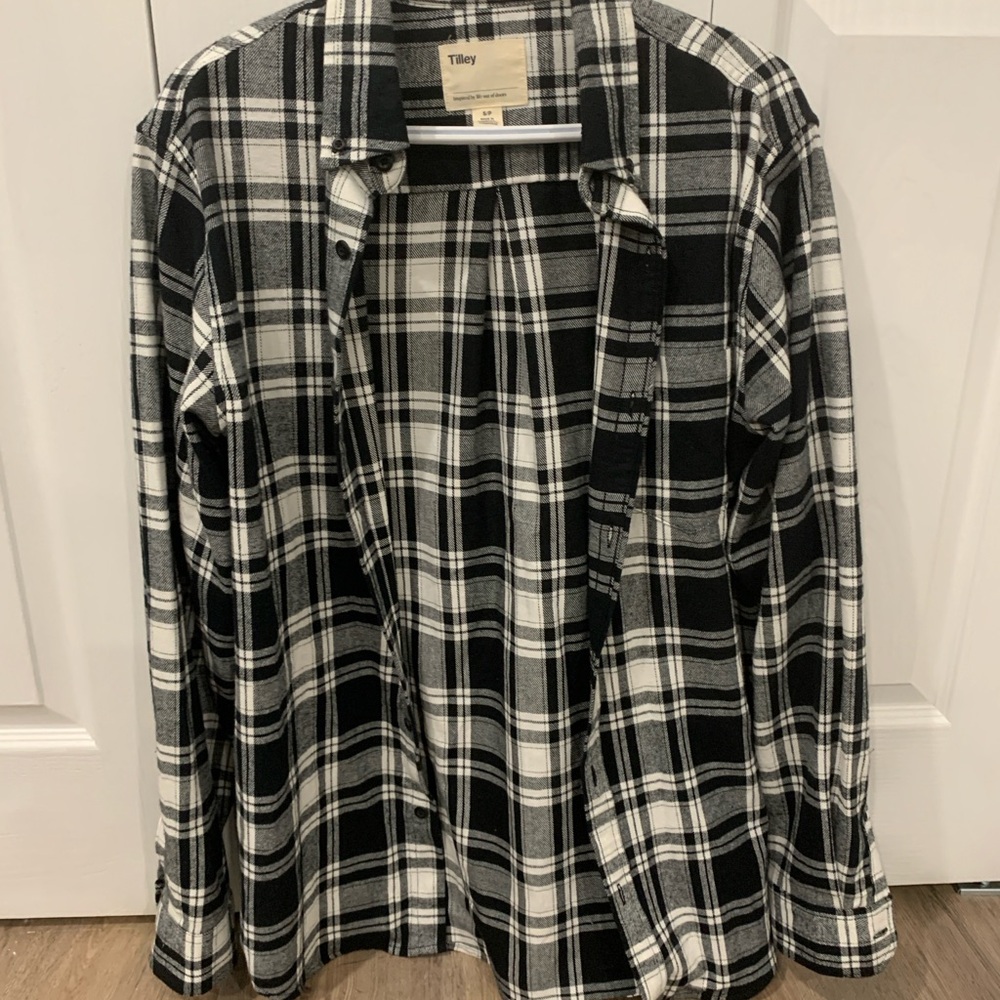 Tilley Black and White Plaid Shirt